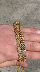 9MM Iced Out Cuban Link Chain Necklace
