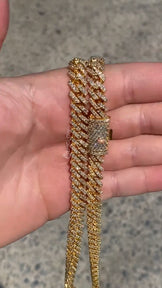 9MM Iced Out Cuban Link Chain Necklace