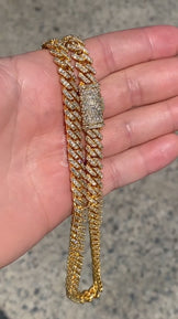 9MM Iced Out Cuban Link Chain Necklace