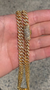 9MM Iced Out Cuban Link Chain Necklace
