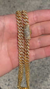 9MM Iced Out Cuban Link Chain Necklace