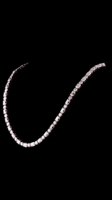 Round And Emerald Cut Moissanite Tennis Chain