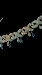 VVS Moissanite Diamond Infinity Link Chain