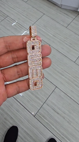 Custom Fully Iced Letter Pendant