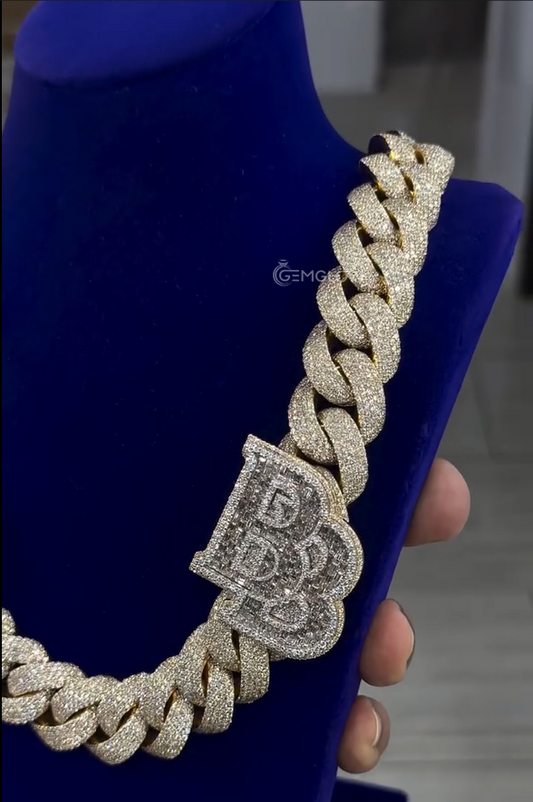 Iced Out Letters Pendant Necklace