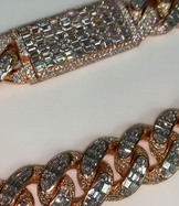 Baguette & Round Cuban Link Chain