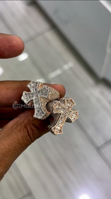 Iced Out Cross Ring for Men