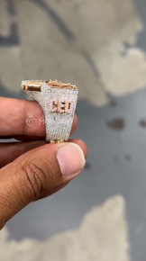 Round & Baguette Moissanite Hip Hop Ring