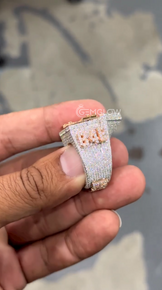 Round & Baguette Moissanite Hip Hop Ring