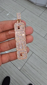 Custom Fully Iced Letter Pendant
