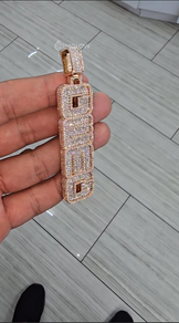 Custom Fully Iced Letter Pendant