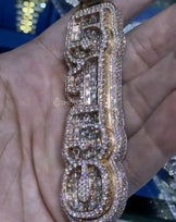 Custom Emerald Letters Number 5150 Pendant