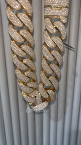 20mm Iced Out Cuban Link Chain