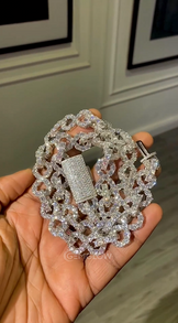 12MM Moissanite Infinity Cuban Chain