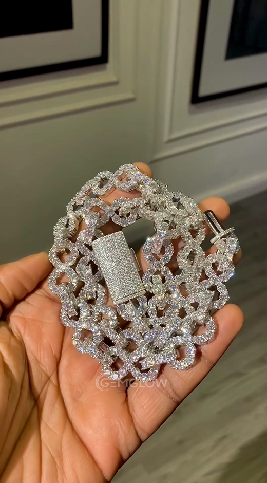 12MM Moissanite Infinity Cuban Chain