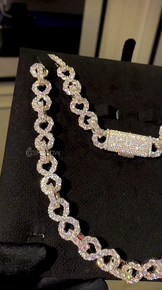 12MM Moissanite Infinity Cuban Chain