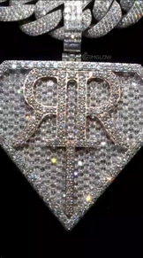 Custom Iced Out Diamond Shape Pendant