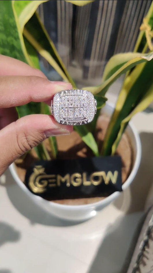 Custom Letter Iced Out Ring