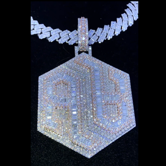 Men’s Fully Iced Out Pendant in Bold Shine