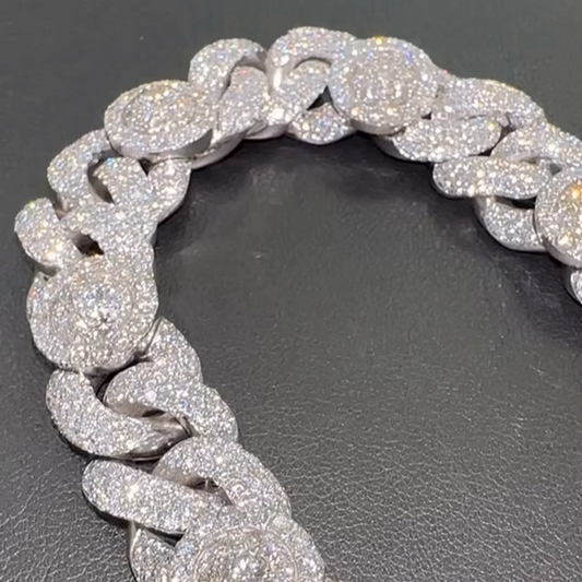 Bust Down 16mm Silver Cuban Link Chain