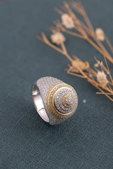 Custom Iced Out Moissanite Ring Men