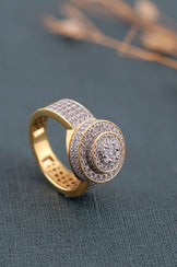 Bold Moissanite Statement Ring for Men