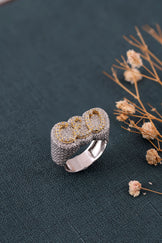 Iced Out CEO Word Ring for Men