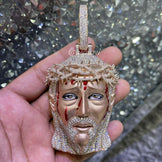 Iced Out Jesus Face Moissanite Diamond Pendant