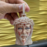 Iced Out Jesus Face Moissanite Diamond Pendant