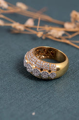 VVS Moissanite Iced Eternity Ring Men