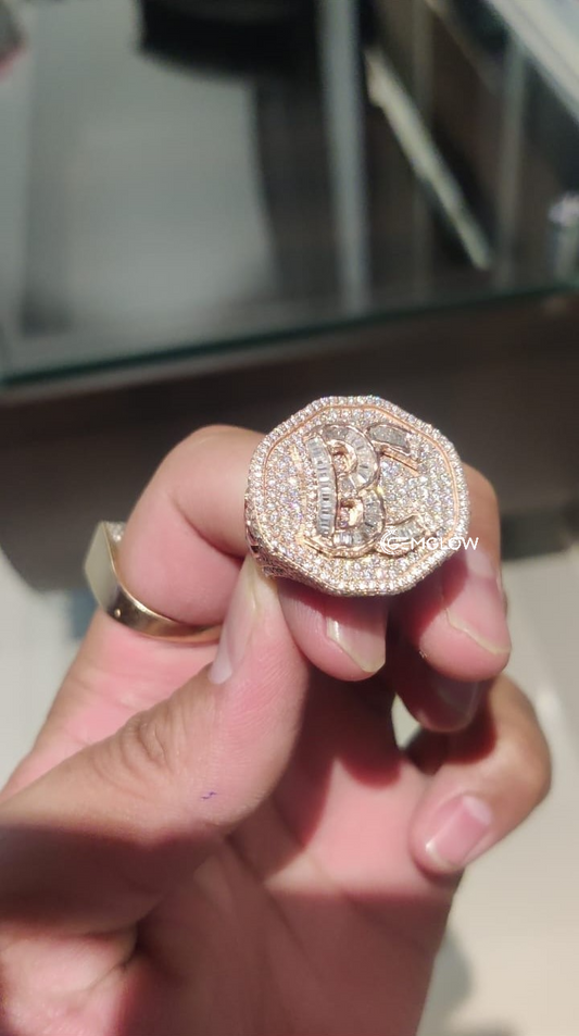 Custom Bust down Rapper Ring