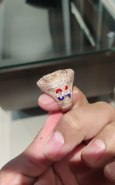 Custom Bust down Rapper Ring