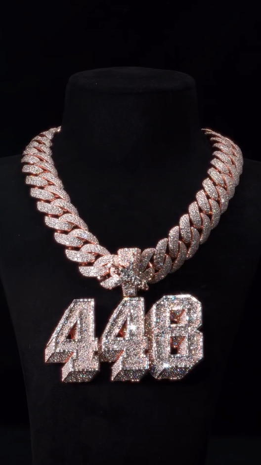 Iced Out Moissanite Letter Pendant