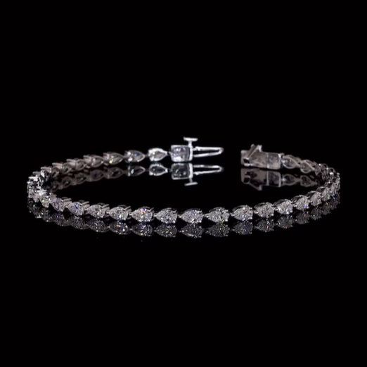 Pear Cut Tennis Bracelet For Women