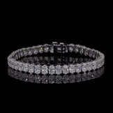 Oval Cut Simulated Diamond Tennis Bracelet