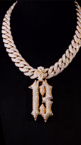 Custom Moissanite Number Pendant