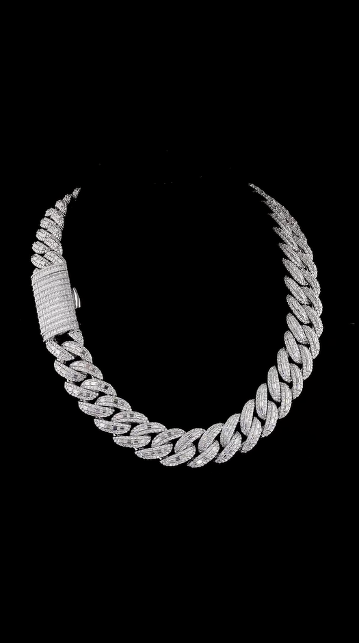 Round & Baguette Miami Cuban Chain