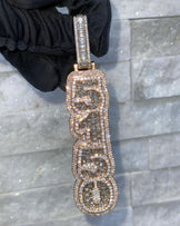 Custom Emerald Letters Number 5150 Pendant