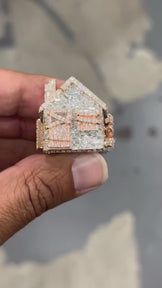 Round & Baguette Moissanite Hip Hop Ring