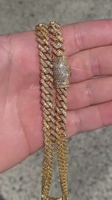 9MM Iced Out Cuban Link Chain Necklace