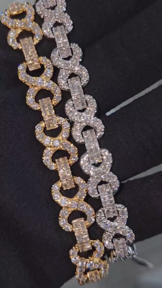 Iced out Cuban link bracelet for men