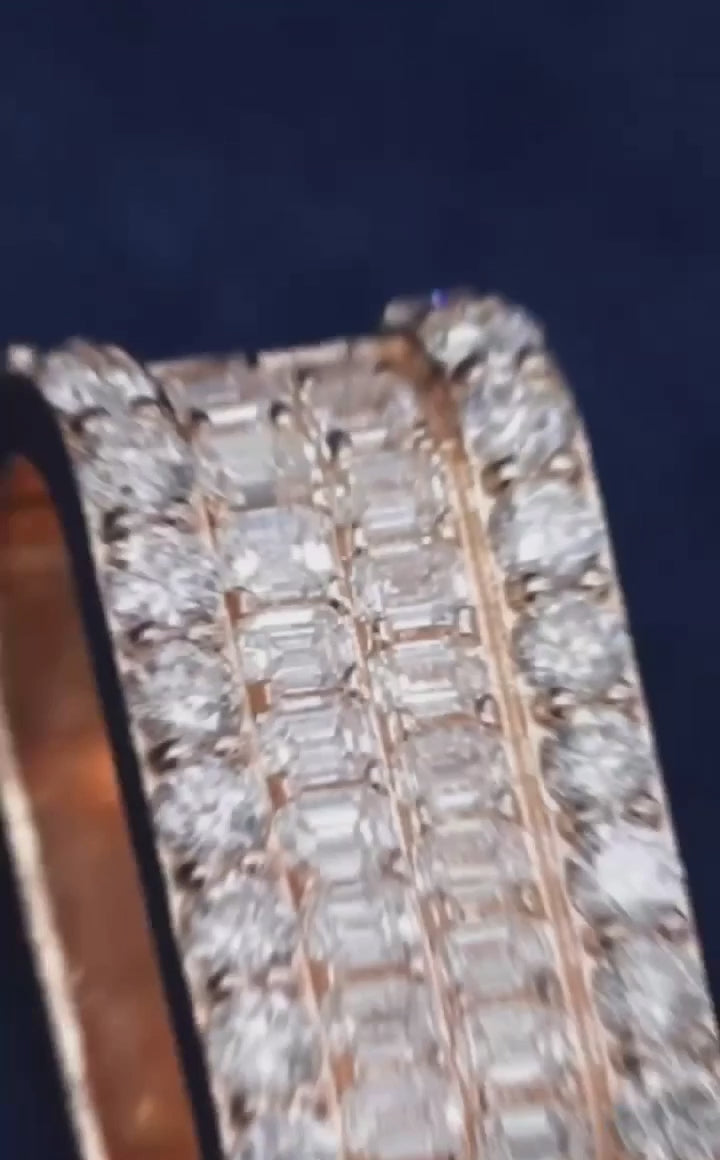 Video of custom eagle pendant with iced letters, full view showing bold wings and diamond shine