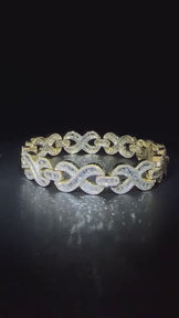 12mm Iced Infinity Link Bracelet for Men