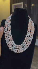 15mm Flower Moissanite Party Chain