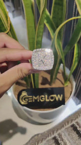 Iced Out Initial Letter Ring