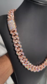 18mm Moissanite Iced Cuban Chain Necklace