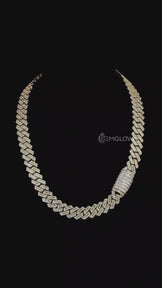 20mm Baguette Iced Cuban Link Chain