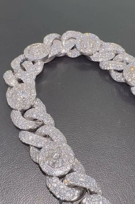 Bust Down 16mm Silver Cuban Link Chain