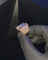 Iced Out 'M' Letter Ring for Rappers