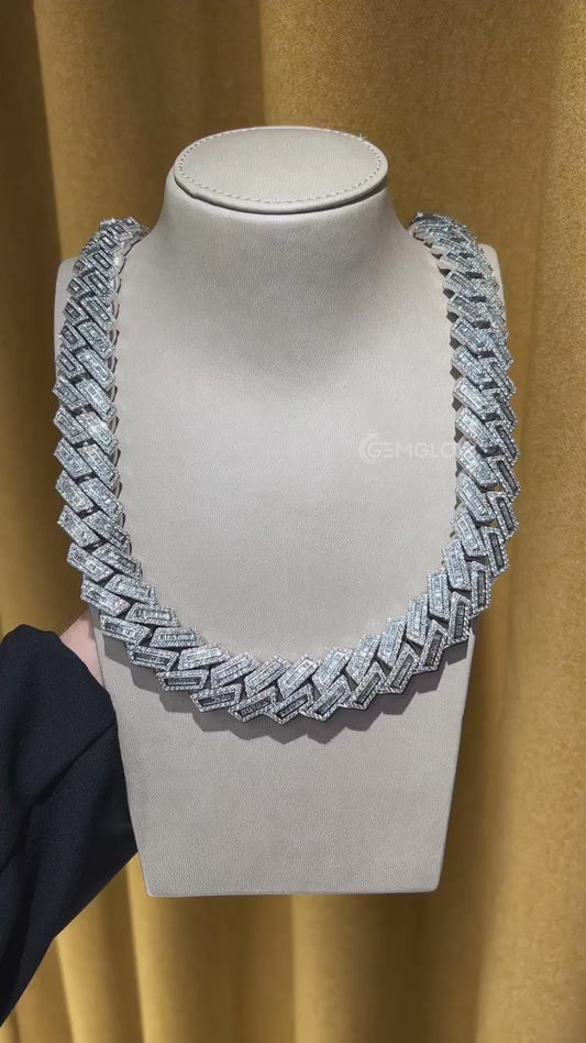 22mm Iced Out Cuban Diamond Chain 